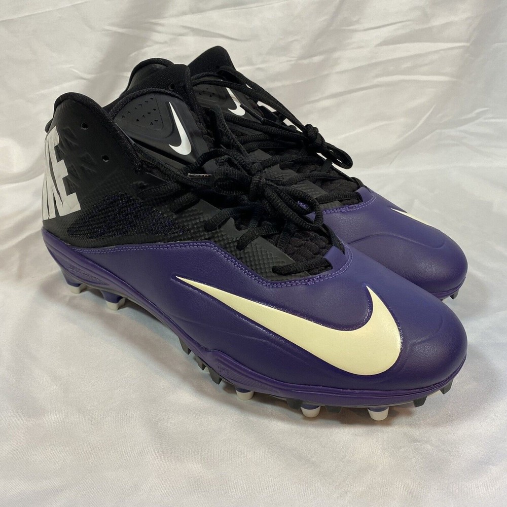 NIKE ZOOM Code Elite Men’s Football High Top Sports Cleats Purple Black  Sz 12.5